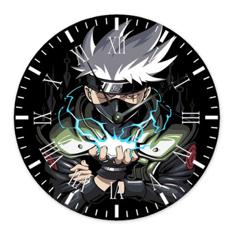 Kakashi Hatake Wall Clock Wooden Round Non-ticking