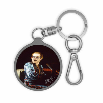 Young Elton John Keyring Tag Keychain Acrylic