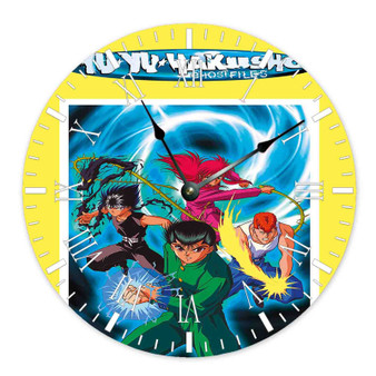 Yu Yu Hakusho Wall Clock Round Wooden Non-ticking