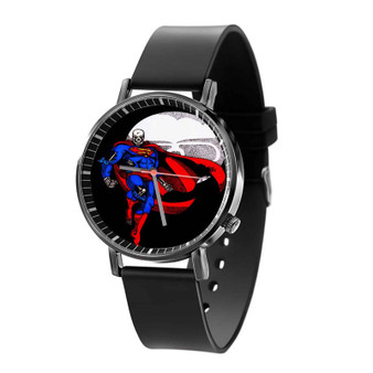 Superman Skeleton Quartz Watch Black Plastic