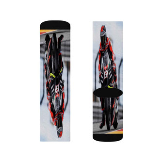 Maverick Vinales White Socks Sublimation Polyester Unisex