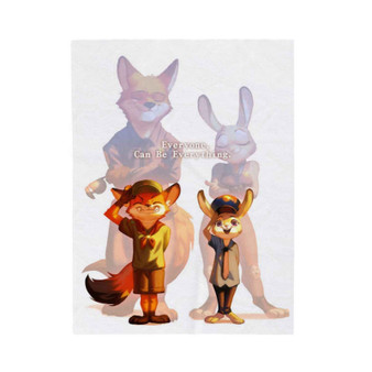 Zootopia Quotes Velveteen Plush Blanket Polyester