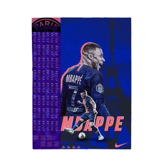 Kylian Mbappe PSG Velveteen Plush Blanket Polyester