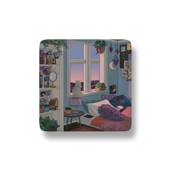 Early Morning Fridge Magnet Refrigerator Porcelain