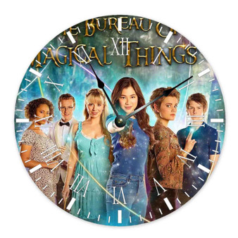 The Bureau of Magical Things Wall Clock Round Wooden Non-ticking