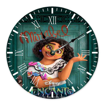 Encanto Disney Wall Clock Round Wooden Non-ticking