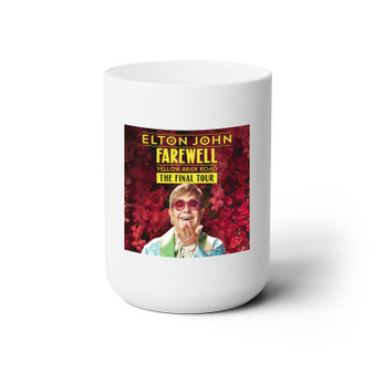 Elton John Farewell The Final Tour White Ceramic Mug 15oz Sublimation