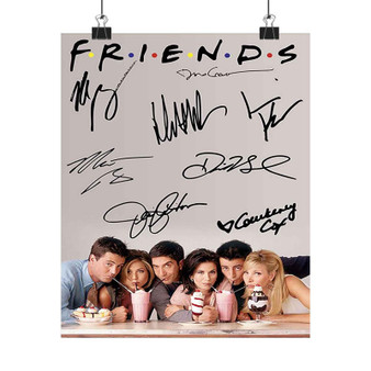 Friends Poster Signed By Cast Silky Poster Satin Print Wall Decor