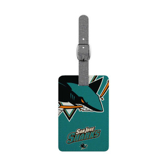 San Jose Sharks NHL Luggage Tag Polyester Saffiano Rectangle Card Insert