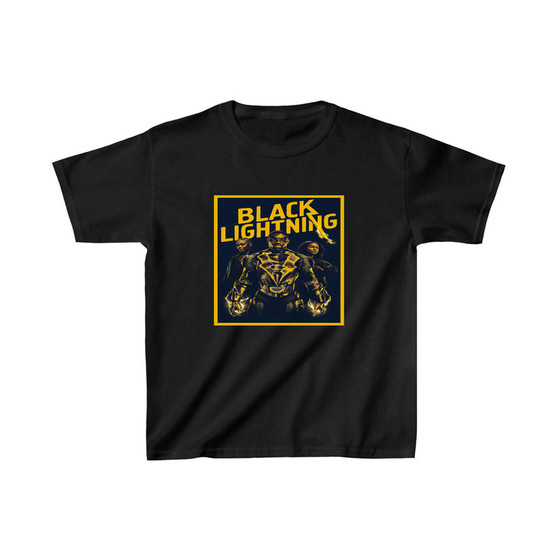 Black Lightning Kids T-Shirt Unisex Clothing Heavy Cotton Tee