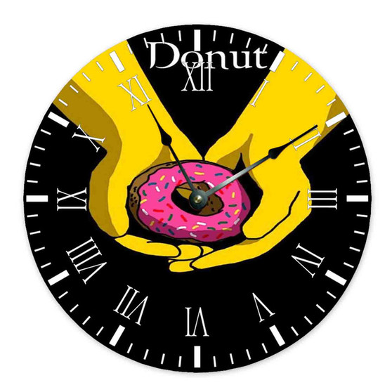 Twilight Donut The Simpsons Wall Clock Wooden Round Non-ticking