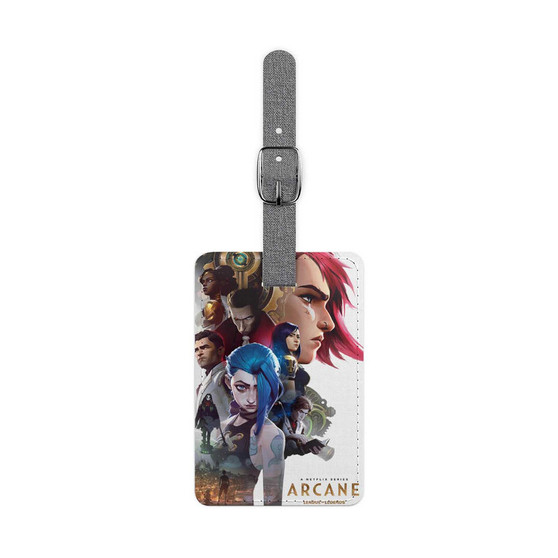 Arcane League of Legends Luggage Tag Polyester Saffiano Rectangle Card Insert