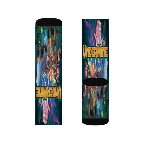 Under Mine White Socks Sublimation Polyester Unisex