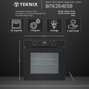 Teknix BITK264ESB 70L Single Oven - Black
