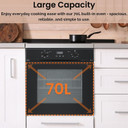 Teknix BITK264ESB 70L Single Oven - Black