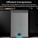 Teknix UC55F5S 55cm Wide 91L Under Counter Freezer - Silver