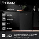 Teknix UC55F5B 55cm Wide 91L Under Counter Freezer - Black