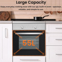 Teknix BITK263ESX 55L Single Electric Slim Oven - Stainless Steel