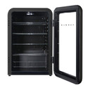 Teknix UC255LRGB Under Counter Larder Glass Door Fridge - Black