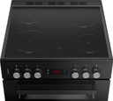 Beko Freestanding 60cm Double Oven Electric Cooker with Ceramic Hob EDC634K  Black