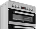 Beko EDC634S Freestanding 60cm Double Oven Electric Cooker with Ceramic Hob - Silver