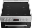 Beko EDC634S Freestanding 60cm Double Oven Electric Cooker with Ceramic Hob - Silver