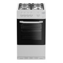 Zenith ZE501W 50cm Gas Single Oven with Gas Hob - White