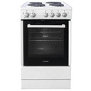 Teknix TKES54W 50cm Solid Plate Single Cavity Electic Cooker - White