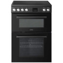 Teknix TKED64INDB 60cm Induction Double Oven Electric Cooker - Black