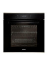 Teknix SCS63PX 60cm Built In Single Oven, 10 Function Pyrolytic Oven Programmable Timer - Stainless Steel