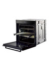 Teknix SCS63PX 60cm Built In Single Oven, 10 Function Pyrolytic Oven Programmable Timer - Stainless Steel