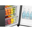 Hisense RS840N4WFE Non-Plumbed American Style Fridge Freezer - Black Steel