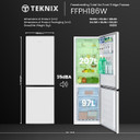 Teknix FFPH186W 207L Total No Frost Fridge Freezer - White