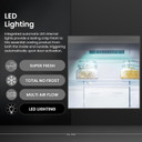 Teknix FFPH186W 207L Total No Frost Fridge Freezer - White