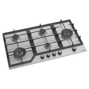 Teknix BITK290GH5X 90cm Glass Hob - Stainless Steel