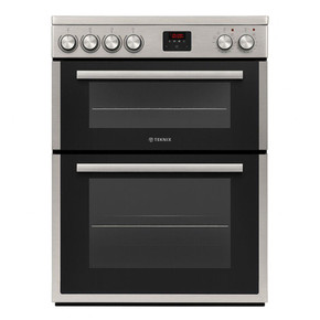 Teknix TKED64X 60cm Ceramic Twin Cavity Electric Cooker - Stainless Steel