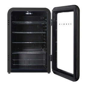 Teknix UC255LRGB Under Counter Larder Glass Door Fridge - Black