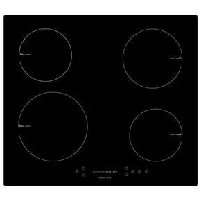 Teknix SCIH6PISL 60cm Built-In Induction Hob Slider Touch, Plug In - Black