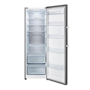 Teknix TH60TLBIX 370L Single Door Larder Fridge - Black Steel