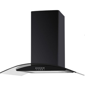 Culina UBSCG60BK 60cm Curved Glass Cooker Hood - Black