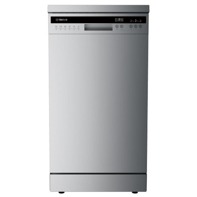 Teknix TX3FD458S Freestanding Slimline Dishwasher - Silver