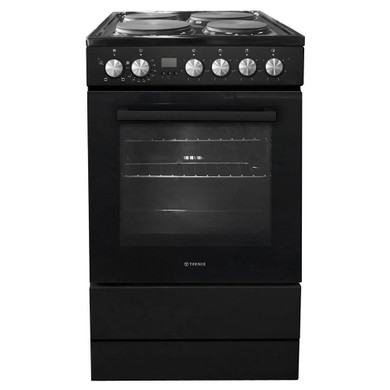 Teknix TKES54B 50cm Solid Plate Single Cavity Electic Cooker - Black