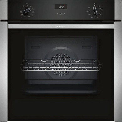 Neff B3ACE4HN0B Slide & Hide 59.4cm Built In Electric Single Oven - Stainless Steel