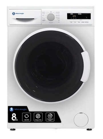 White Knight WM148W 8kg Washing Machine 1400 Spin speed LED Display White