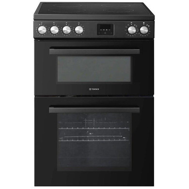 Teknix TKED64INDB 60cm Induction Double Oven Electric Cooker - Black