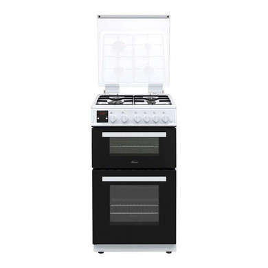 Hostess DOG50W 50cm Double Oven Gas Cooker Gas Hob - White