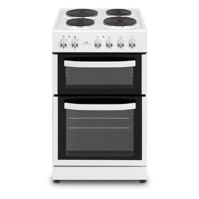 New World NWMID54DEW 50cm Double Oven Electric Cooker - White