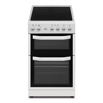 New World NWMID53CW 50cm Twin Cavity Electric Cooker - White