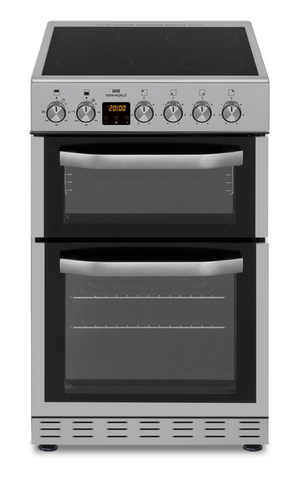 New World NWTOP53DCS 50cm Double Oven Electric Cooker - Silver