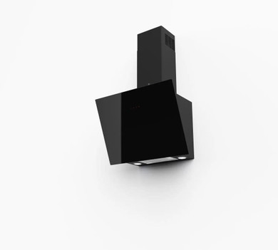 Culina ANG60BKS 60cm Angled Glass Chimney Hood - Black